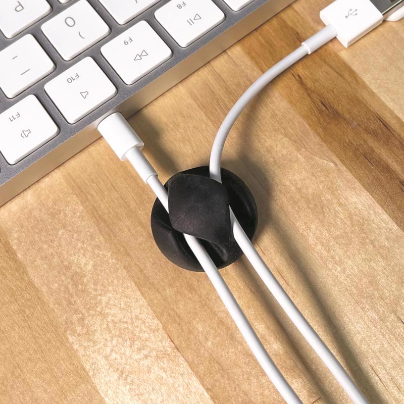 Wrap-It Cable Clips 1 in. L Black Silicone Cable Clip