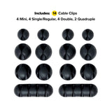Wrap-It Cable Clips 1 in. L Black Silicone Cable Clip