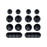 Wrap-It Cable Clips 1 in. L Black Silicone Cable Clip