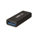 COUPLER USB FEMALE BLK