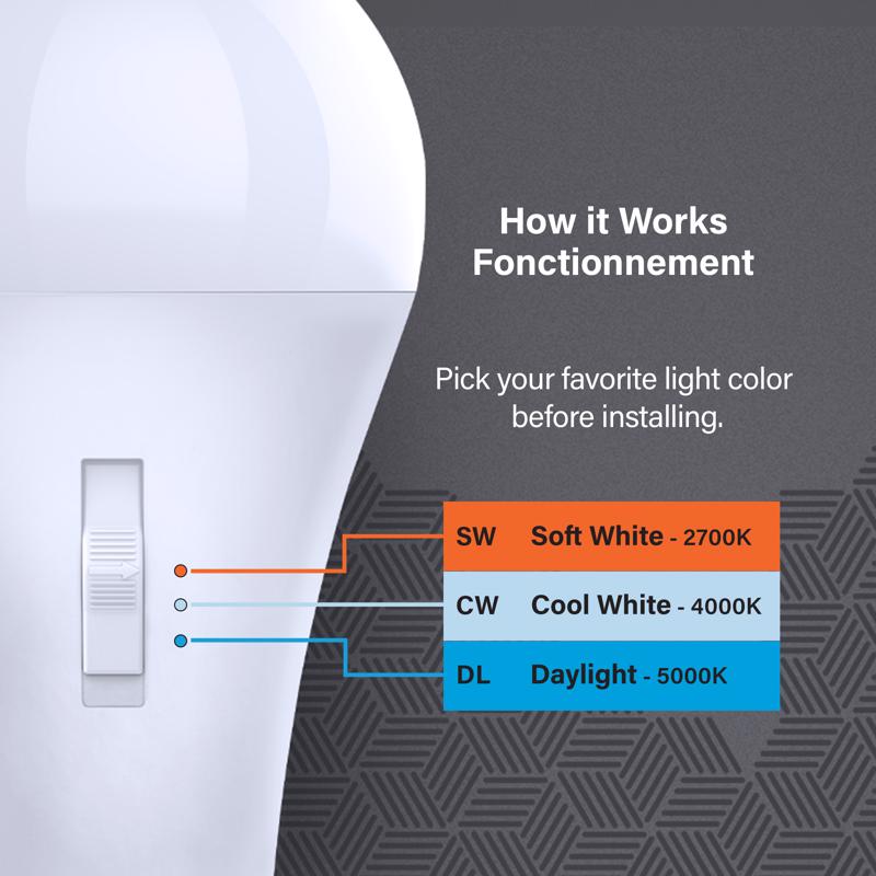 Feit LED Intellibulb A23 E26 (Medium) LED Bulb Tunable White/Color Changing 300 Watt Equivalence 1 p