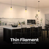 Feit LED Filament ST19 E26 (Medium) Filament LED Bulb Warm White 40 Watt Equivalence 2 pk