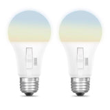 Feit LED A19 E26 (Medium) LED Bulb Color Changing 60 Watt Equivalence 2 pk