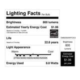 Feit LED A19 E26 (Medium) LED Bulb Color Changing 60 Watt Equivalence 2 pk
