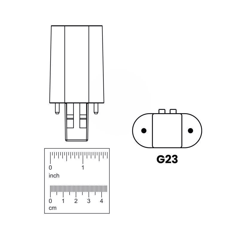 Feit LED Linear PL G23 LED Tube Light Soft White 9 Watt Equivalence 1 pk
