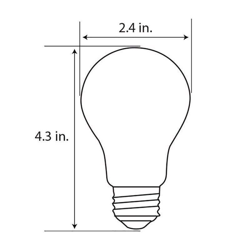 Feit A19 E26 (Medium) LED Bulb Yellow 60 Watt Equivalence 1 pk