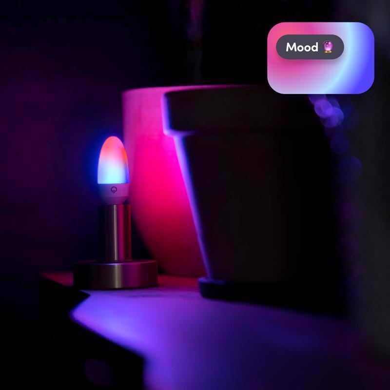 LIFX Smart Home B11 E12 (Candelabra) Smart-Enabled LED Bulb Color Changing 25 Watt Equivalence 1 pk