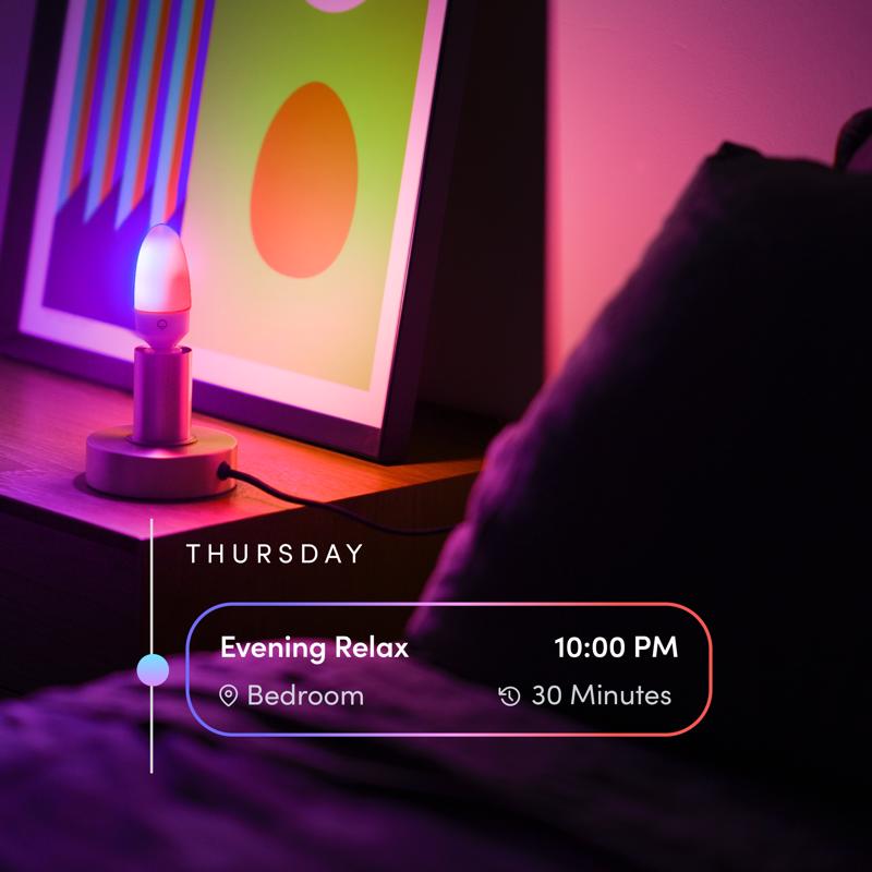 LIFX Smart Home B11 E12 (Candelabra) Smart-Enabled LED Bulb Color Changing 25 Watt Equivalence 1 pk