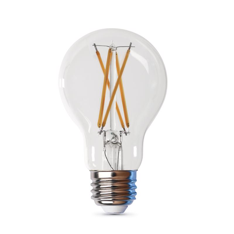 Feit Enhance A19 E26 (Medium) Filament LED Bulb Soft White 60 Watt Equivalence 4 pk