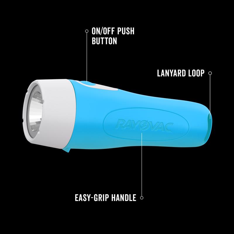 Rayovac Comfort Grip 35 lm Blue LED Flashlight D Battery