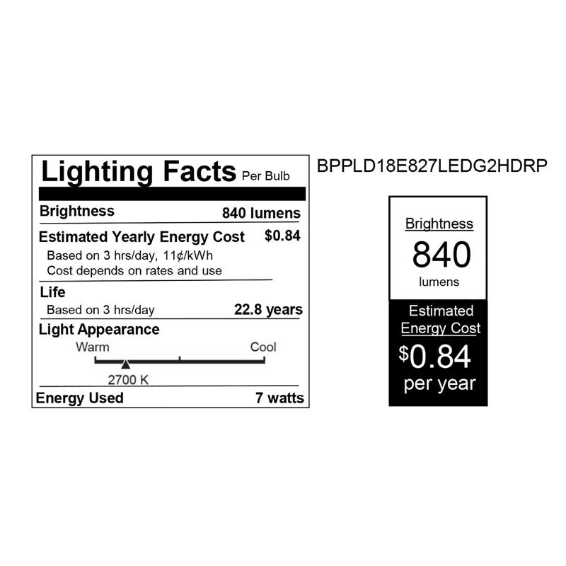 Feit LED Linear PL G24Q-2 LED Bulb Soft White 18 Watt Equivalence 1 pk