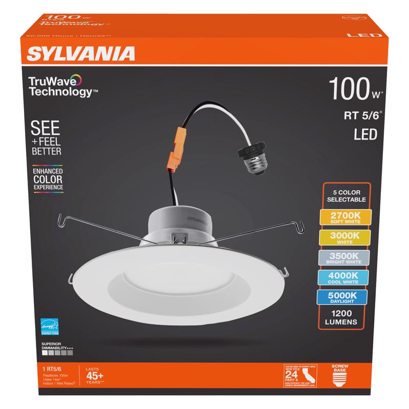 Sylvania TruWave White LED Retrofit Recessed Lighting 14 W