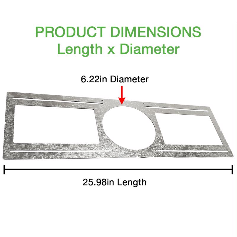 ETI Silver 6.22 in. W Mounting Plate