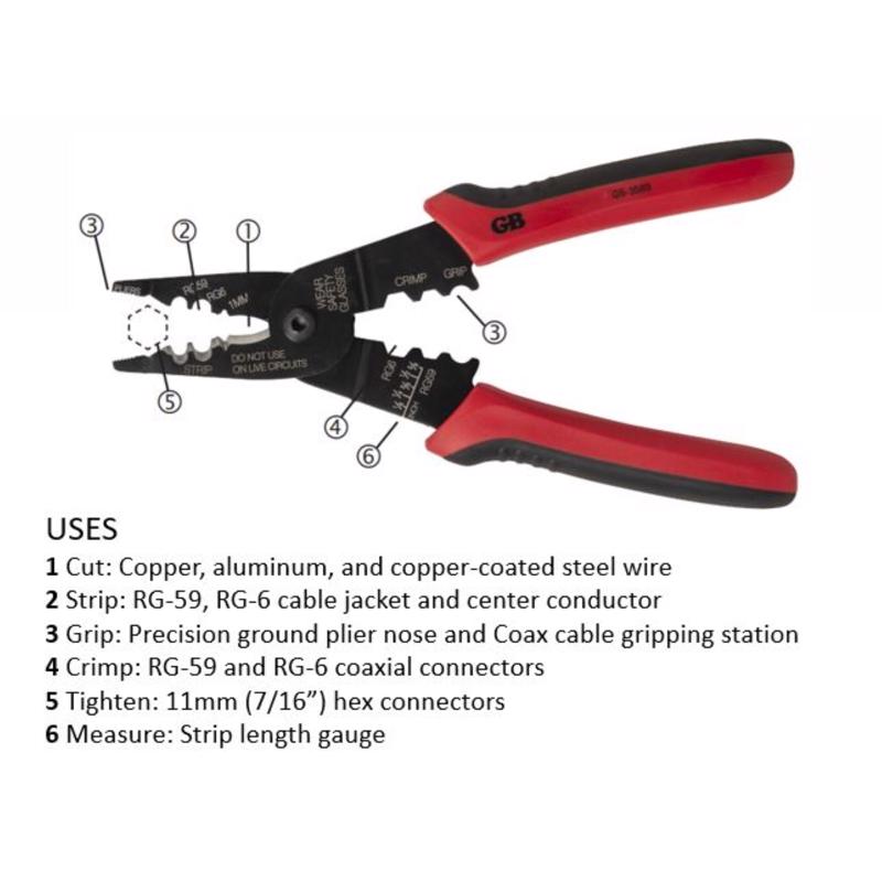 Gardner Bender 1-1/4 in. L Black/Red Coaxial Cable Stripper