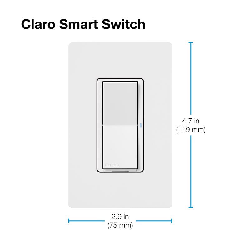 Lutron Caseta 5 amps Single Pole Smart Smart-Enabled Rocker Switch White 1 pk
