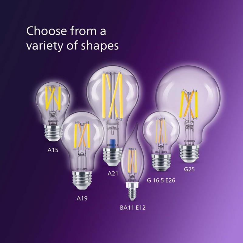 Philips A19 E26 (Medium) LED Bulb Soft White 60 Watt Equivalence 2 pk