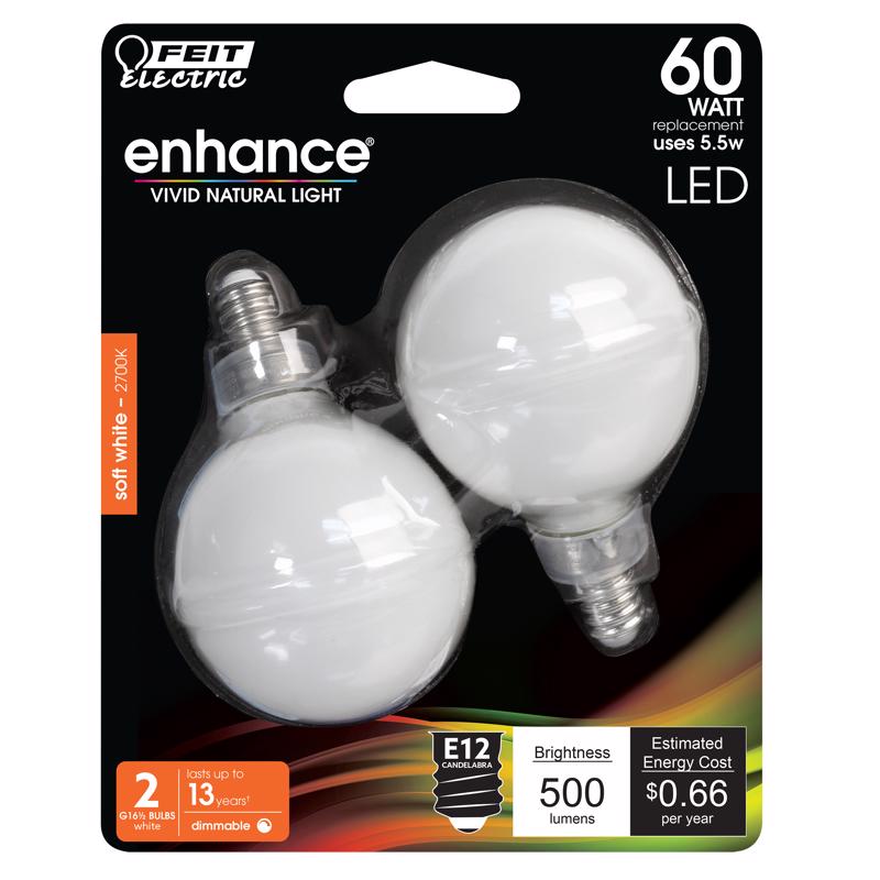 LED BULB E12 SW 60W 2PK