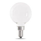 Feit G16.5 E12 (Candelabra) LED Bulb Soft White 60 Watt Equivalence 2 pk