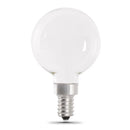 Feit G16.5 E12 (Candelabra) LED Bulb Soft White 60 Watt Equivalence 2 pk