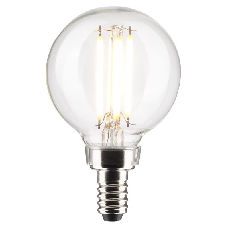 Satco G16.5 E12 (Candelabra) Filament LED Bulb Warm White 60 Watt Equivalence 2 pk