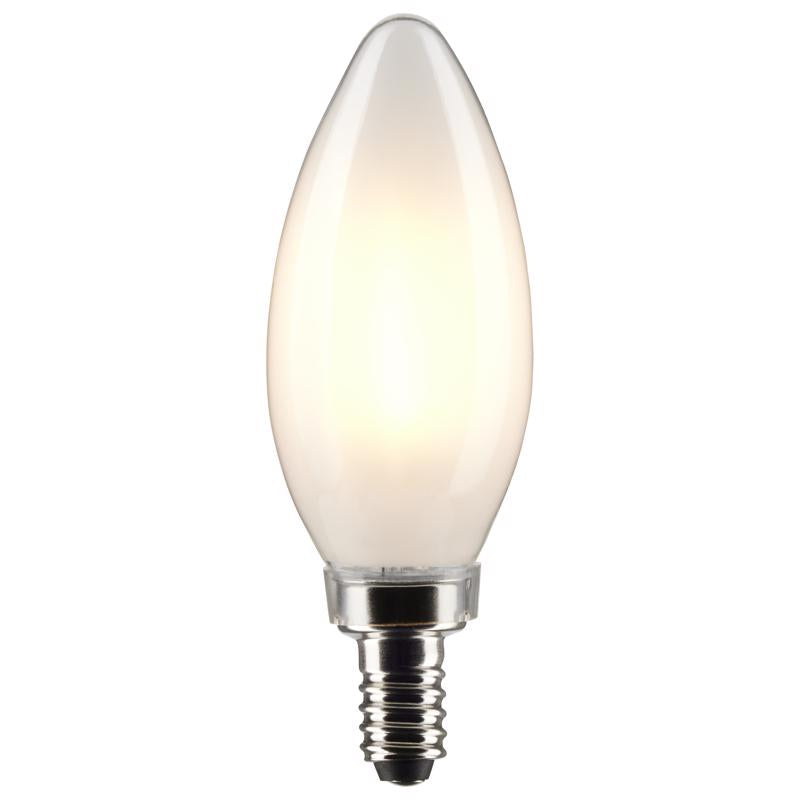 Satco B11 E12 (Candelabra) Filament LED Bulb Soft White 40 Watt Equivalence 2 pk