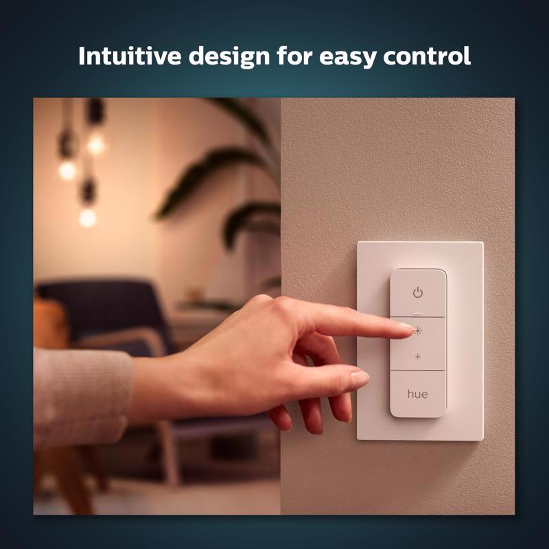 Philips Hue White Wireless Dimmer Switch w/Remote Control 1 pk