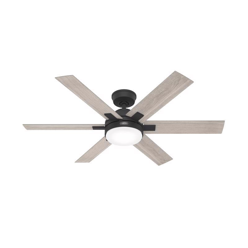 CEILNG FAN LED MBLK 52"