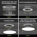 Feit EDGELIT 1.4 in. H X 11 in. W X 11 in. L Matte Black Black LED Flat Panel Light Fixture