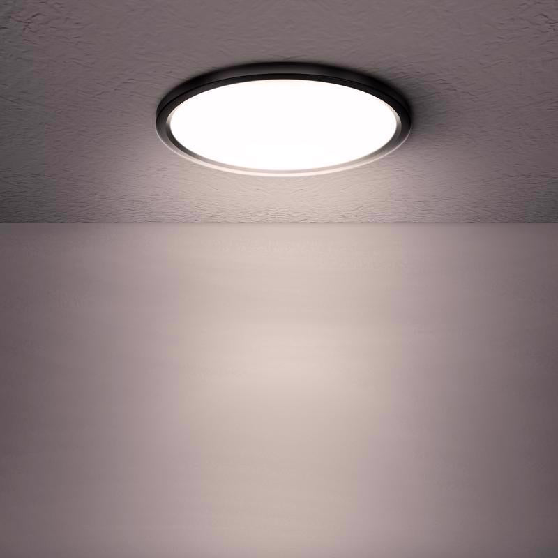 Feit EDGELIT 1.4 in. H X 11 in. W X 11 in. L Matte Black Black LED Flat Panel Light Fixture