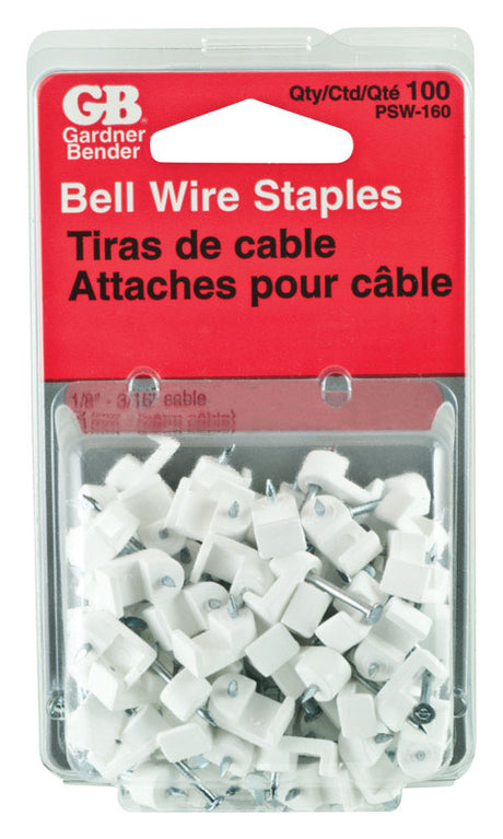 Gardner Bender 3/16 in. W Plastic Insulated Wire Staple 100 pk