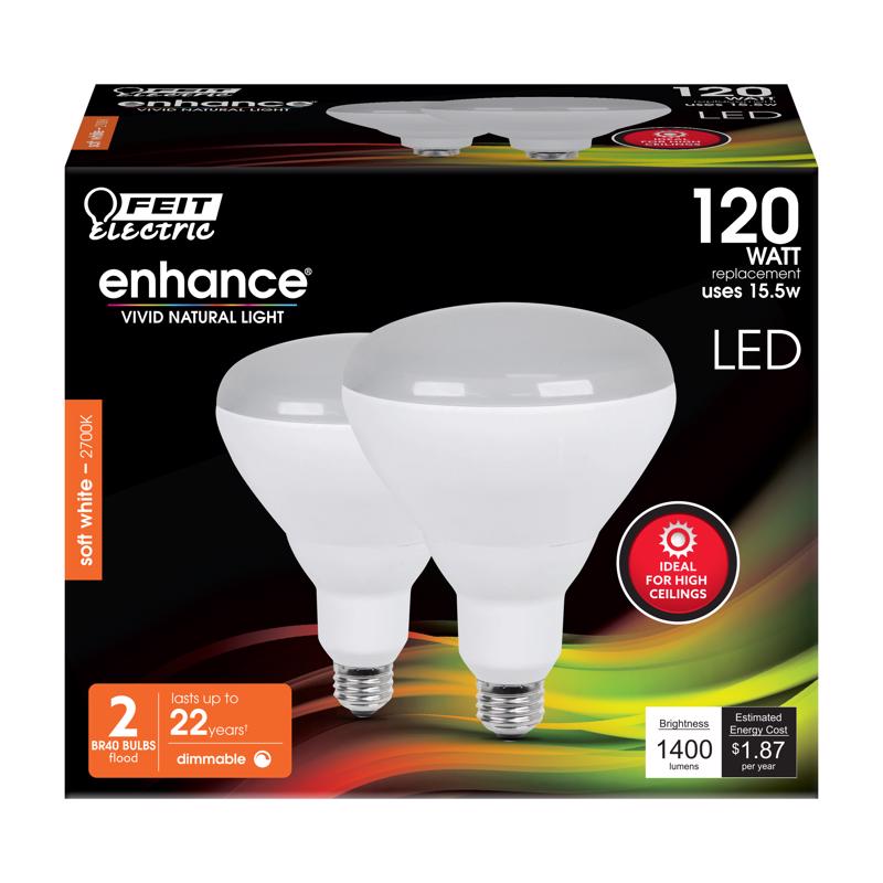 LED BR40 E26 SW 120W 2PK