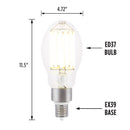 Westinghouse ED37 EX39 (Mogul) Filament LED Bulb Daylight 750 Watt Equivalence 1 pk