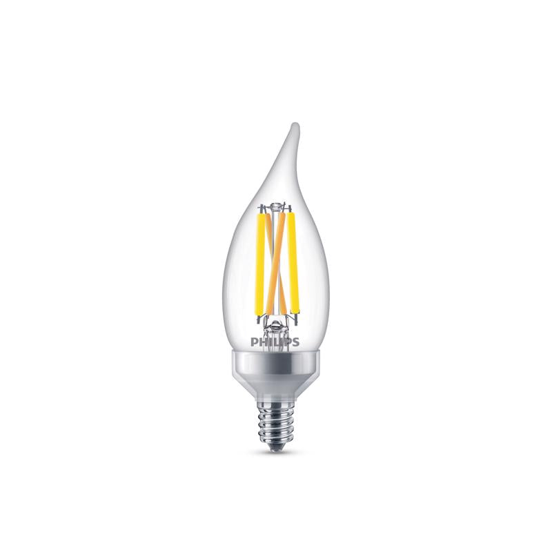 Philips Ultra Definition BA11 E12 (Candelabra) LED Bulb Soft White 40 Watt Equivalence 3 pk