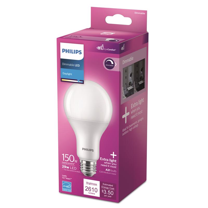 Philips A21 E26 (Medium) LED Bulb Daylight 150 Watt Equivalence 1 pk