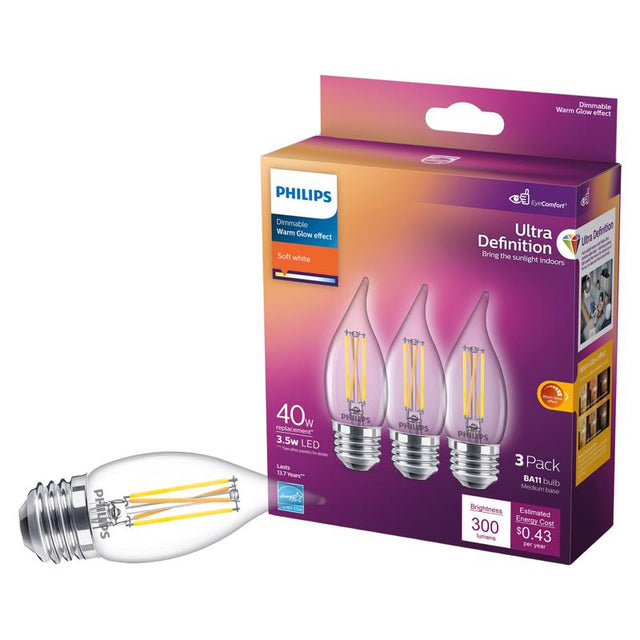 LED BA11 E26 SW 40W 3PK