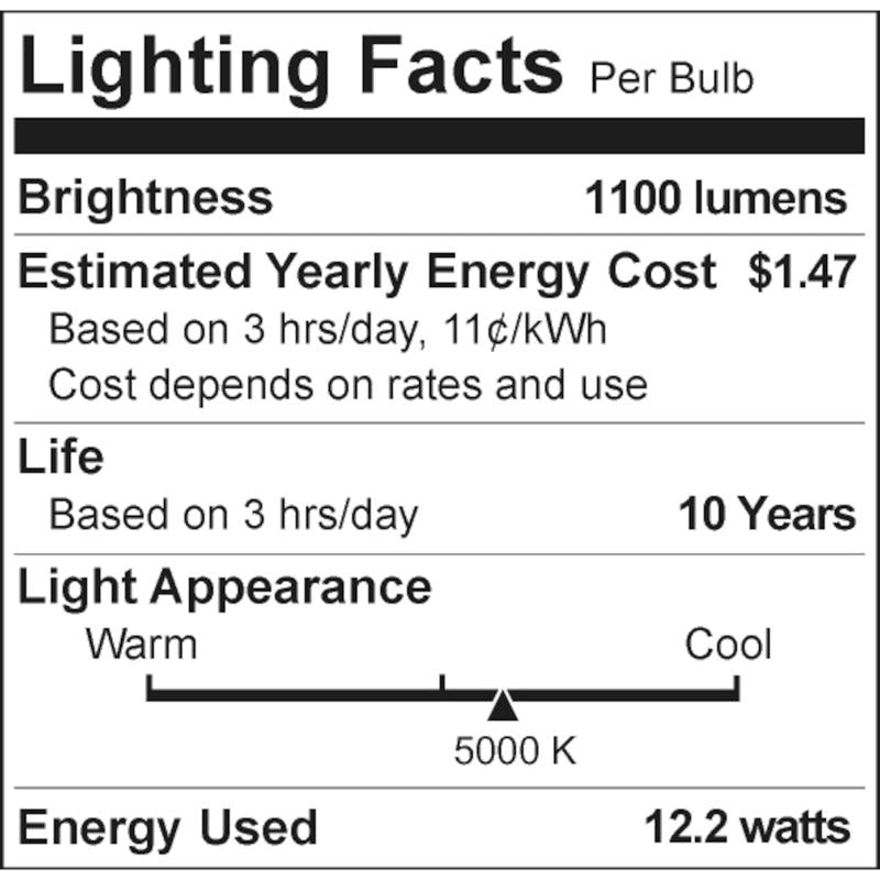 Philips A19 E26 (Medium) LED Bulb Daylight 75 Watt Equivalence 2 pk