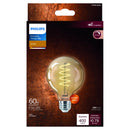 Philips G25 E26 (Medium) LED Bulb Amber 60 Watt Equivalence 1 pk