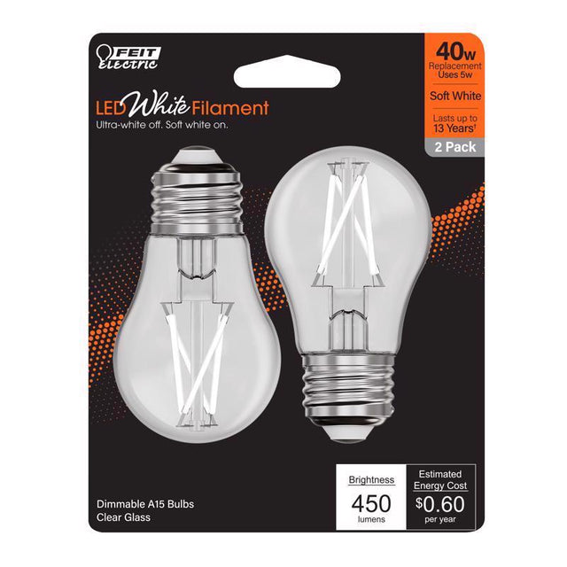 LED A15 E26 40W SW 2PK