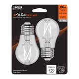 LED E26 A15 SW 60W 2PK