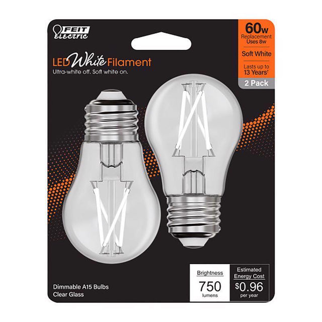 LED E26 A15 SW 60W 2PK
