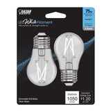 LED A15 E26 75W DL 2PK