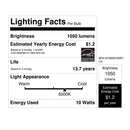 Feit White Filament A15 E26 (Medium) Filament LED Bulb Daylight 75 Watt Equivalence 2 pk