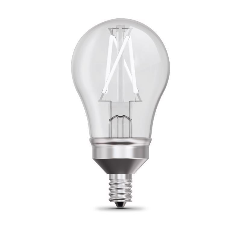 Feit White Filament A15 E12 (Candelabra) Filament LED Bulb Daylight 75 Watt Equivalence 2 pk