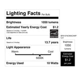 Feit White Filament A15 E12 (Candelabra) Filament LED Bulb Daylight 75 Watt Equivalence 2 pk