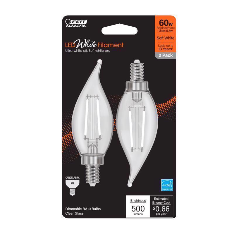 LED BA10 E12 60W SW 2PK