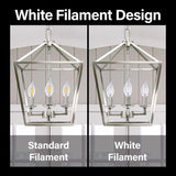 Feit White Filament B10 E12 (Candelabra) Filament LED Bulb Soft White 100 Watt Equivalence 2 pk