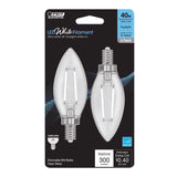 LED B10 E12 40W DL 2PK