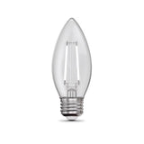 Feit White Filament B10 E26 (Medium) Filament LED Bulb Daylight 40 Watt Equivalence 2 pk