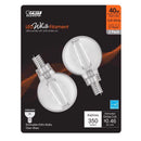 LED G16.5 E12 40W SW 2PK