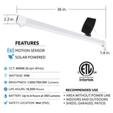 Feit SHOP 36 in. 1-Light lights 15 W LED Shop Light w/Motion Sensor